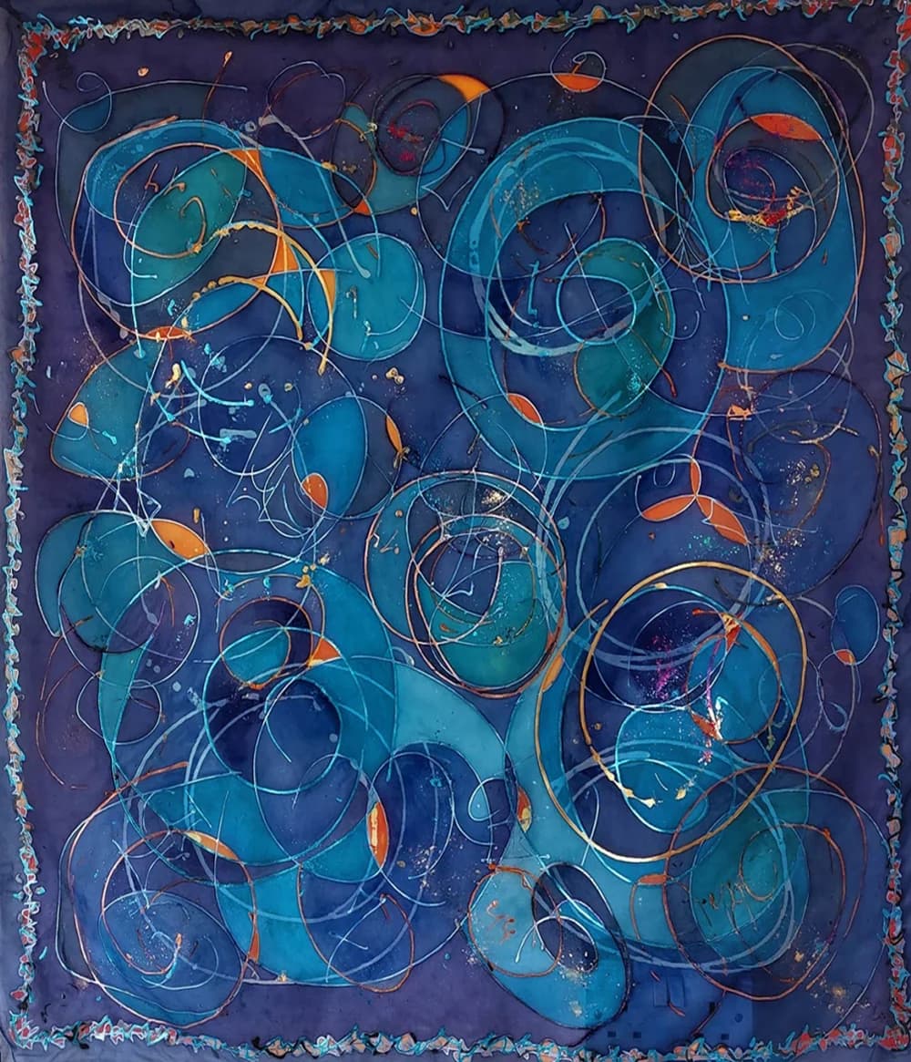Faye Waddington silk art exhibition